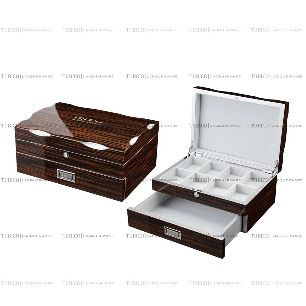 Hộp đựng trang sức cao cấp bằng gỗ sơn mài